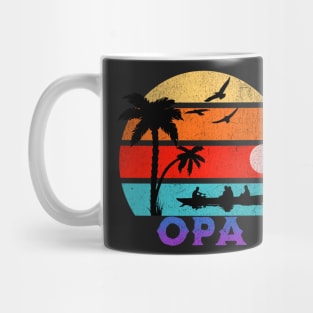Opa Retro Sunset Ocean Grandfather Mug